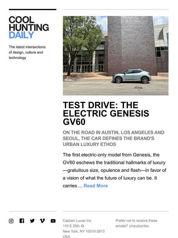 The electric Genesis GV60 defines the brand's urban luxury ethos