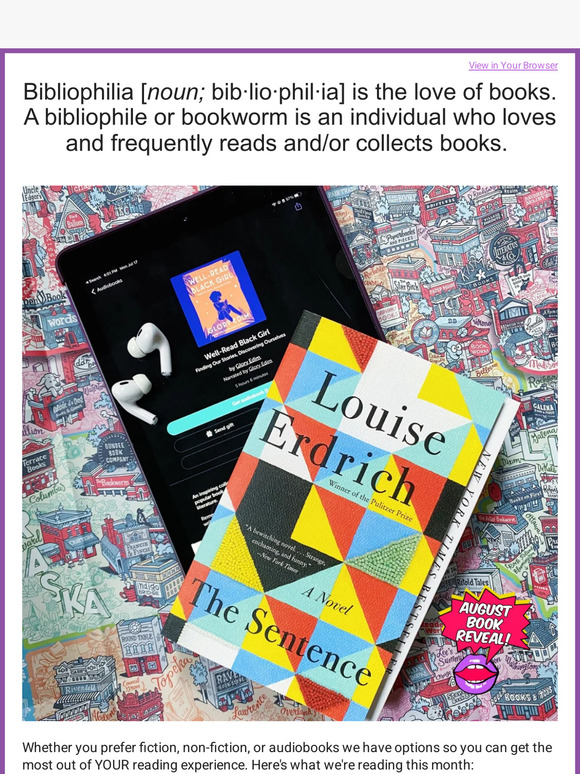 Books for Bibliophiles 📚 our August reveal!
