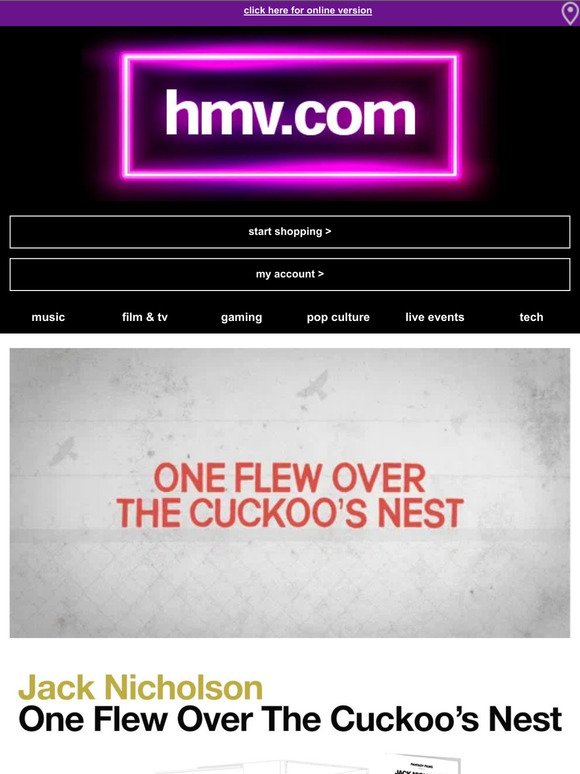 One Flew Over The Cuckoo's Nest | exclusive@hmv Cine Edition