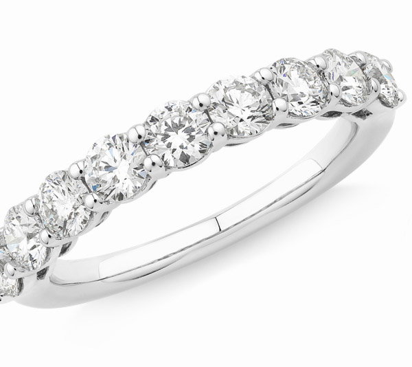 Ring with 1.30 Carat TW Laboratory Grown Diamonds in 14kt White Gold