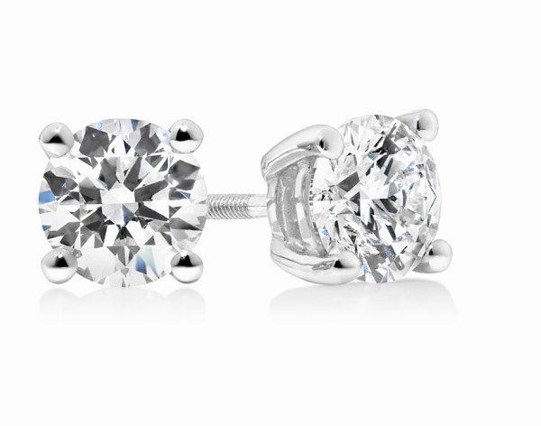 1 Carat TW Laboratory-Grown Diamond Stud Earrings in 14kt White Gold