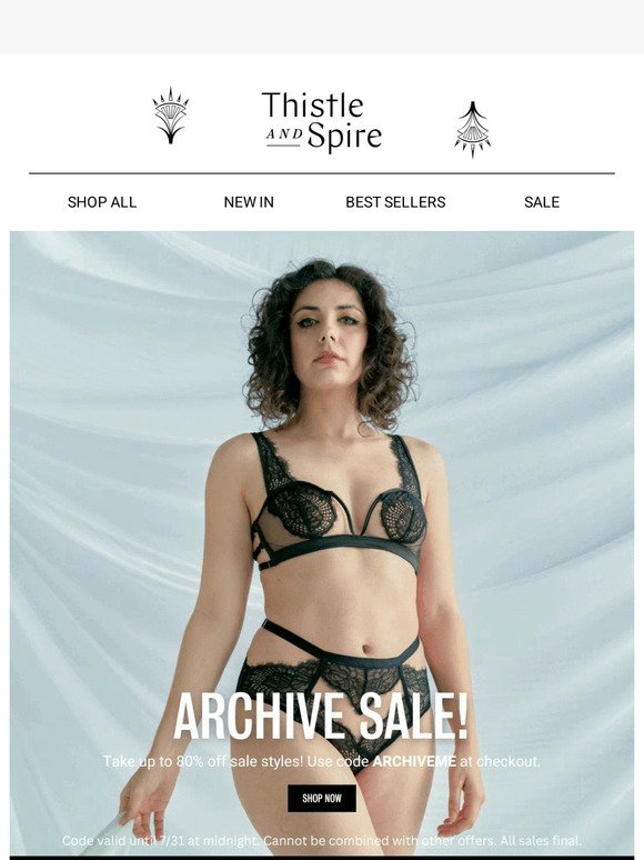 ARCHIVE SALE: Take up to 80% off!