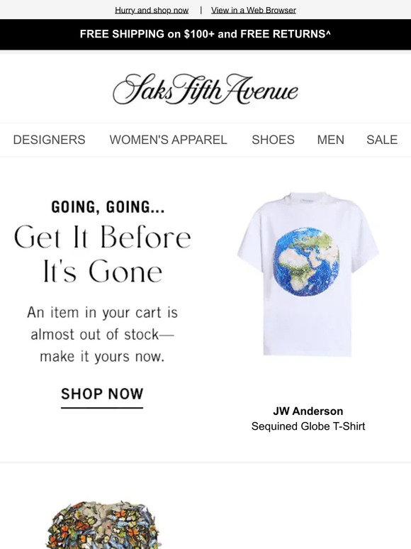 Sale, JW Anderson Sequinned Globe T-Shirt