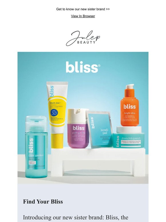 Find your skincare happy place with Bliss 💛