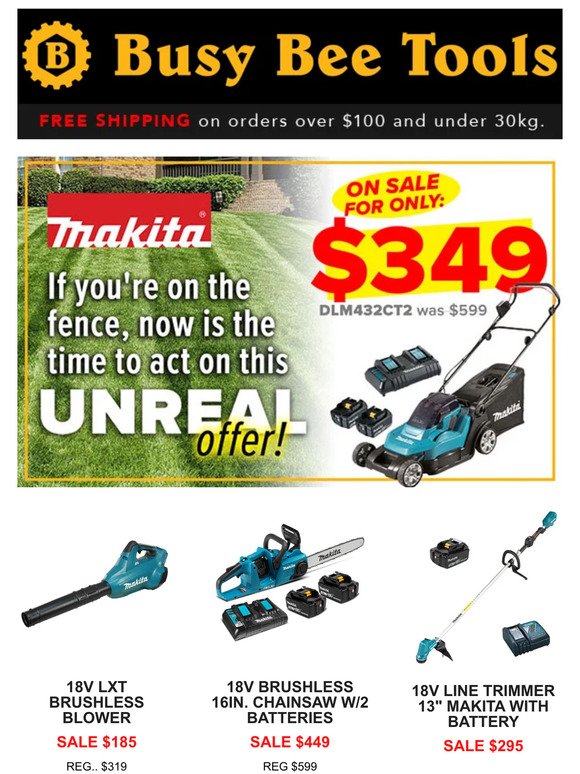 Unreal offer on Makita Lawn Mower - Don't Miss!