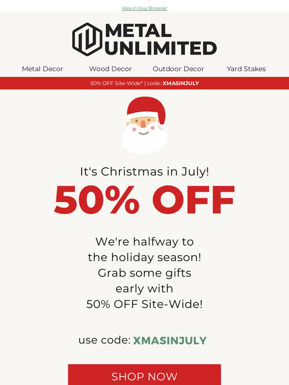 50% OFF Site-Wide 🎉