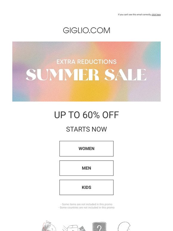 Up to 60% off starts NOW