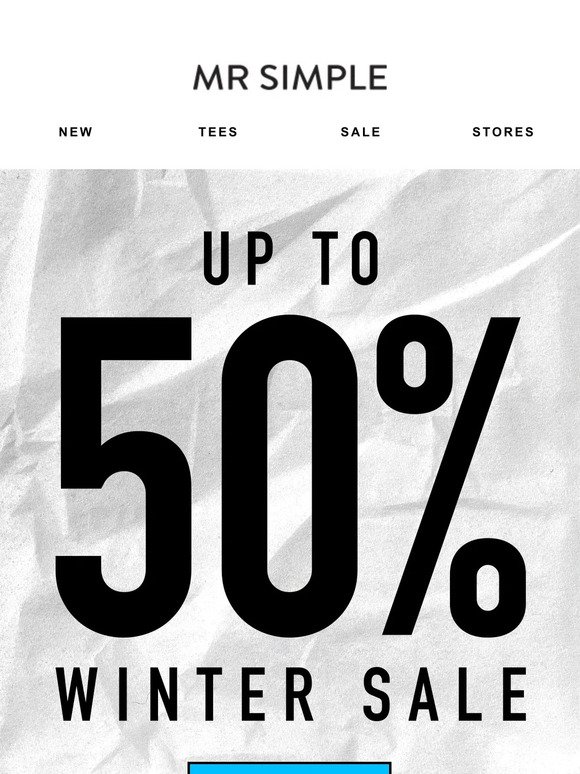 WINTER SALE - 50% Off Select Styles