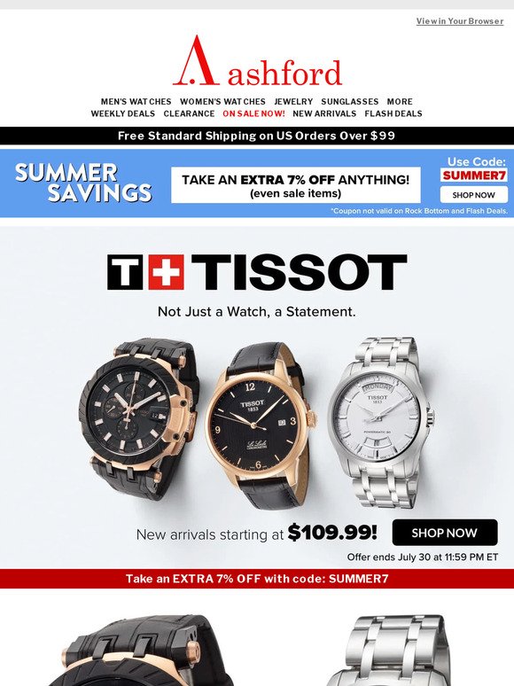 TISSOT New Arrivals are In and On Sale Now