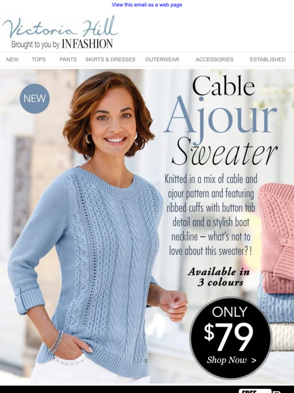 NEW Spring Knitwear | Cable Ajour Sweater