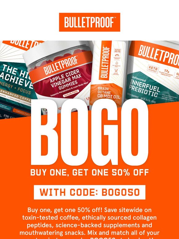 SITEWIDE: Buy One, Get One 50% Off
