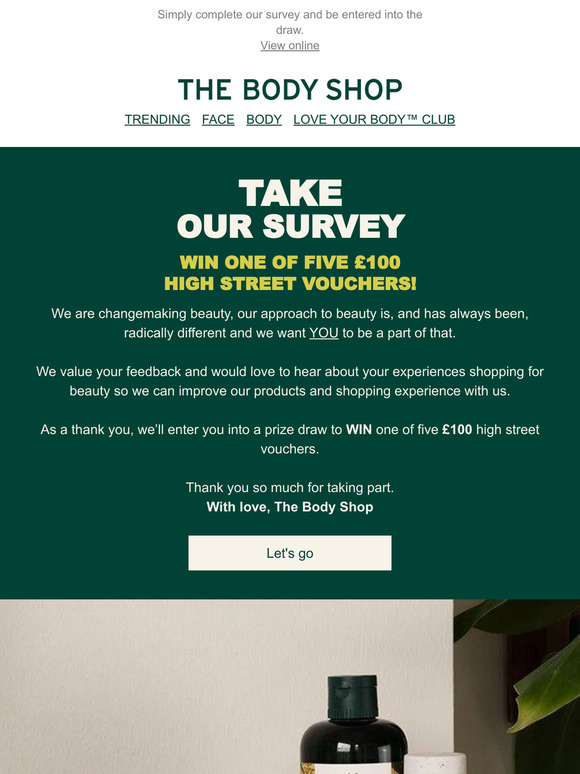 The Body Shop UK WIN £100 high street vouchers on us! 🎁 Milled