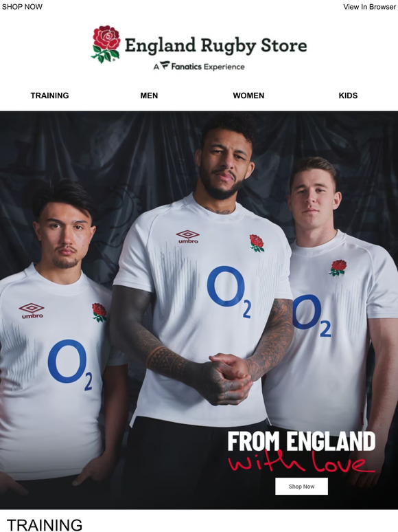 England Rugby Store Get The New 23/24 Home Kit! Milled
