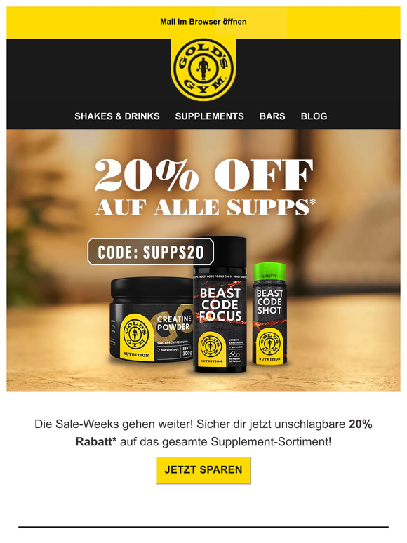 Alle Supplements mit 20% Rabatt⚡