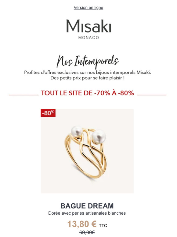 Tout le site de -70% à -80% - Soldes d'été - Misaki Monaco