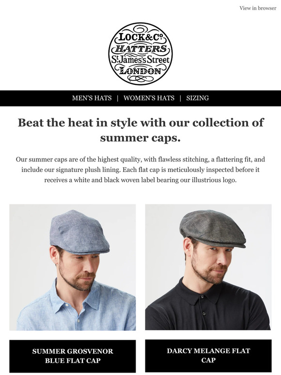 Beat the heat in style with our collection of summer caps