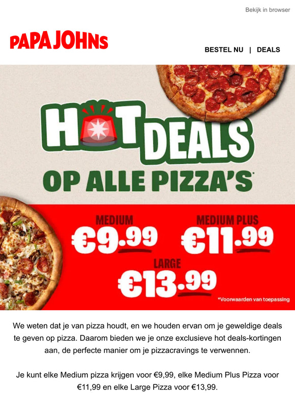 Verwen Je Pizza Cravings Met Exclusieve Aanbiedingen