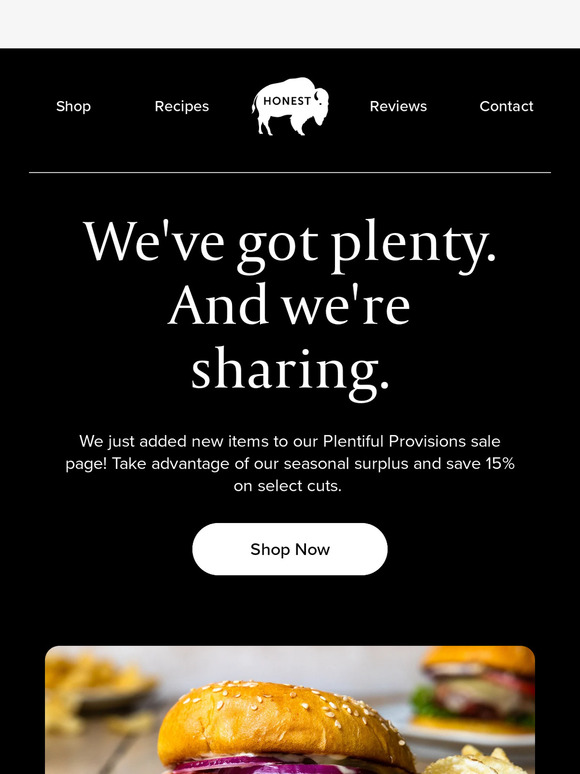 Our surplus = your gain! 🍔🥩
