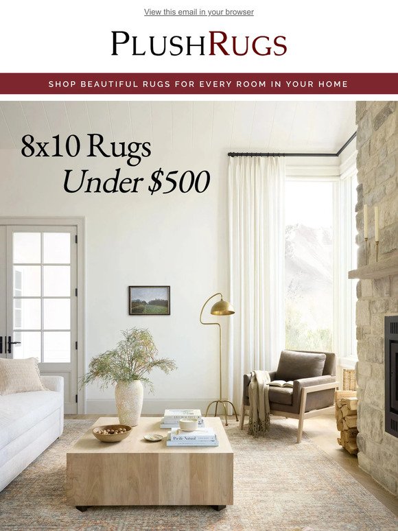 8x10 Rugs under $500 + FREE Shipping!