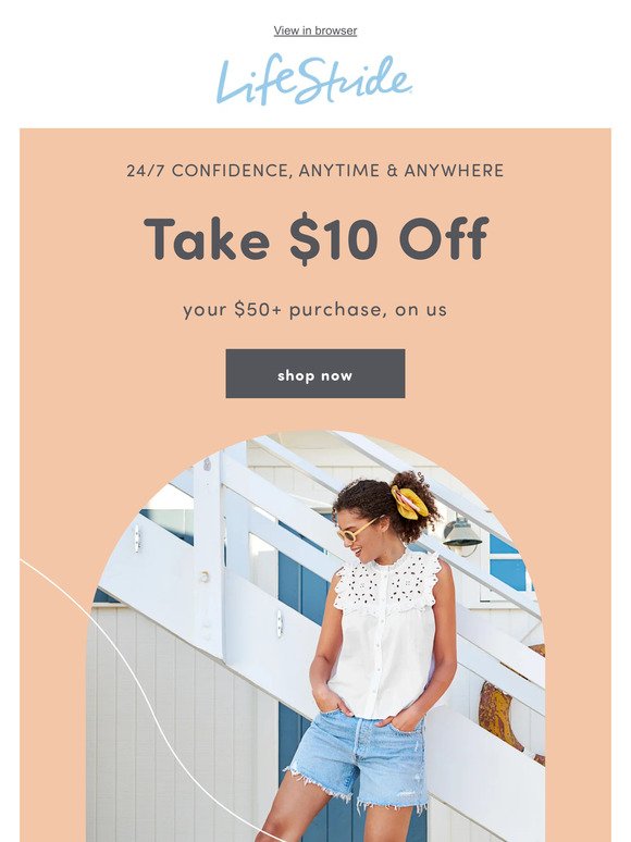 $10 off 24/7 comfort and style
