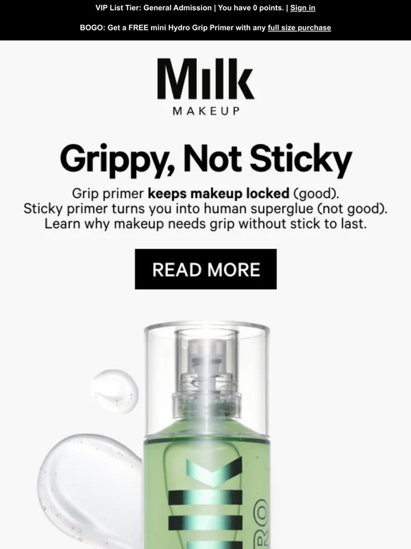 milkmakeup Is my primer supposed to be sticky? 🤔 Milled