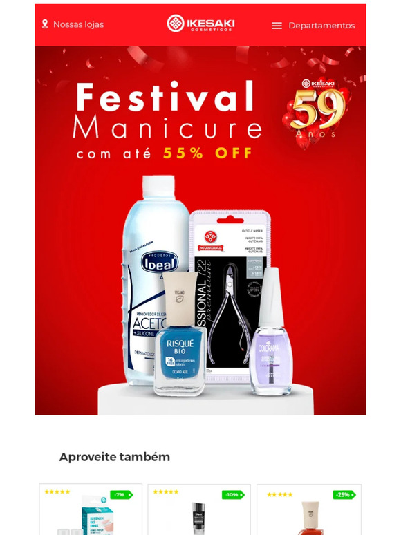 IMPERDIVEL! Unhas feitas com até 55% OFF 💅