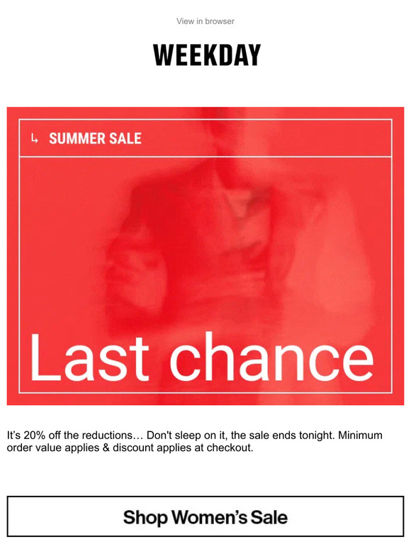 LAST CHANCE | EXTRA 20% OFF SALE