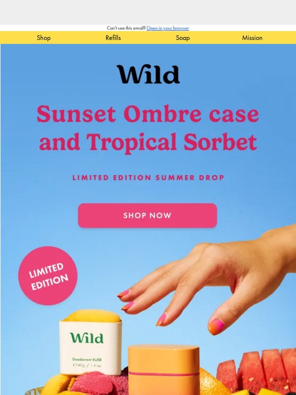 Introducing Sunset Ombre case and Tropical Sorbet scent ☀️