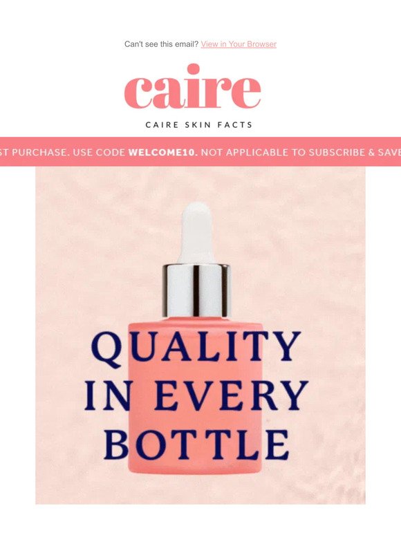 Quality in Every Caire Bottle