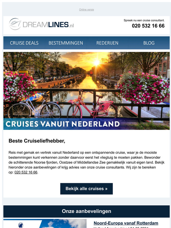 ⭐ De mooiste cruises vanuit Nederland in 2024