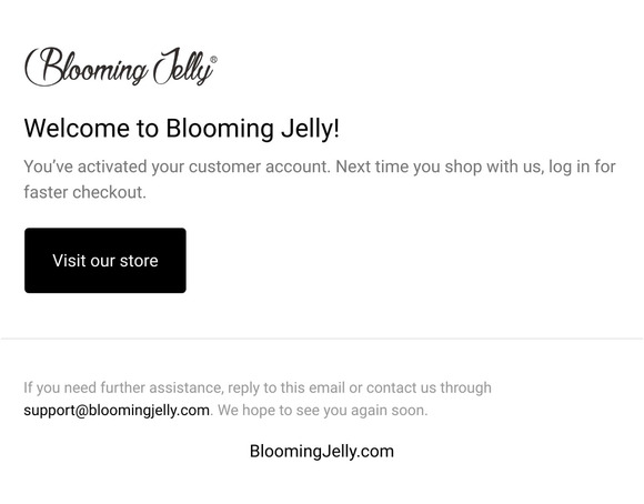 Your Blooming Jelly Account is Now Active!