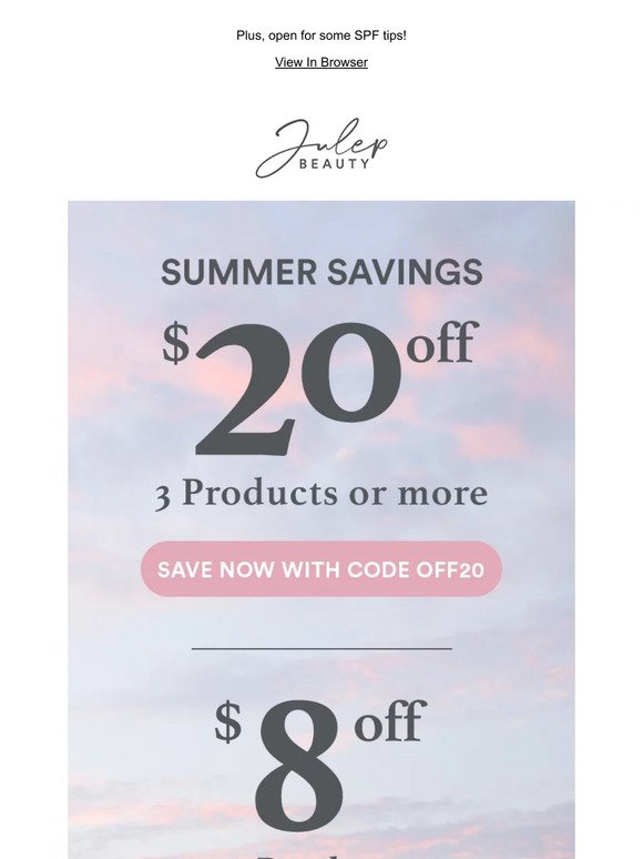 Refresh Your Summer Routine: Up to $20 OFF ☀️