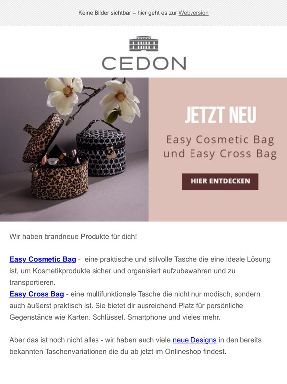 Neu im Shop - Cosmetic Bag und Cross Bag