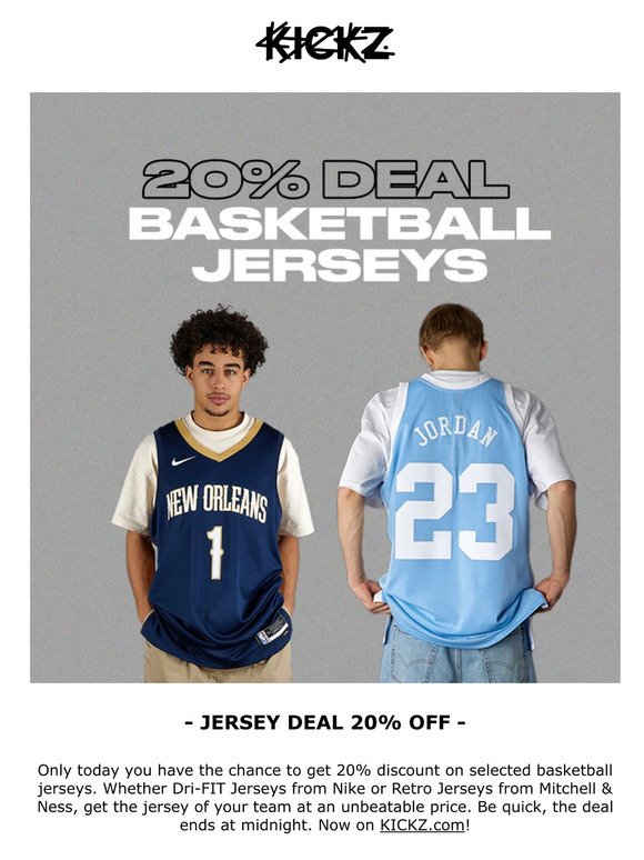 ! Only today: 20% off selected jerseys! 💥⛹