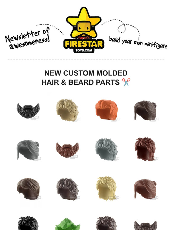 ✂️Revamp Your Minifigures with our new Custom Molded Hair and Beard Parts!