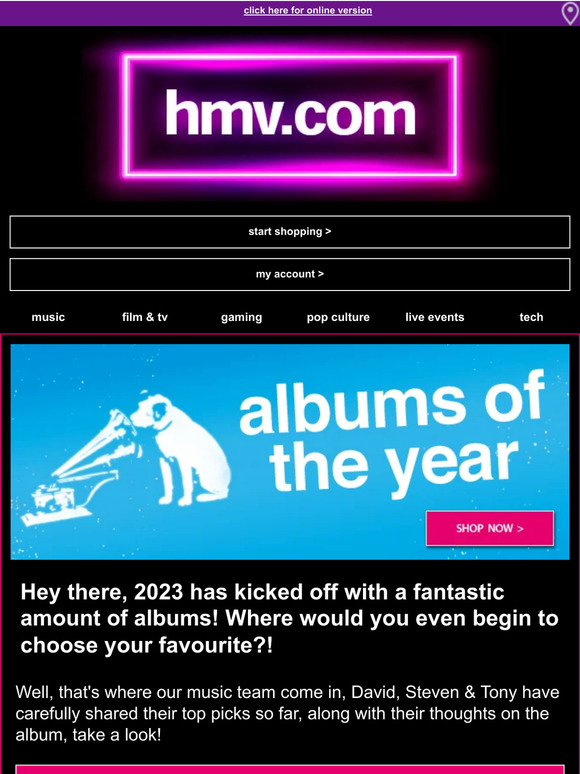 hmv Best Albums Of The Year, so far! | team picks!