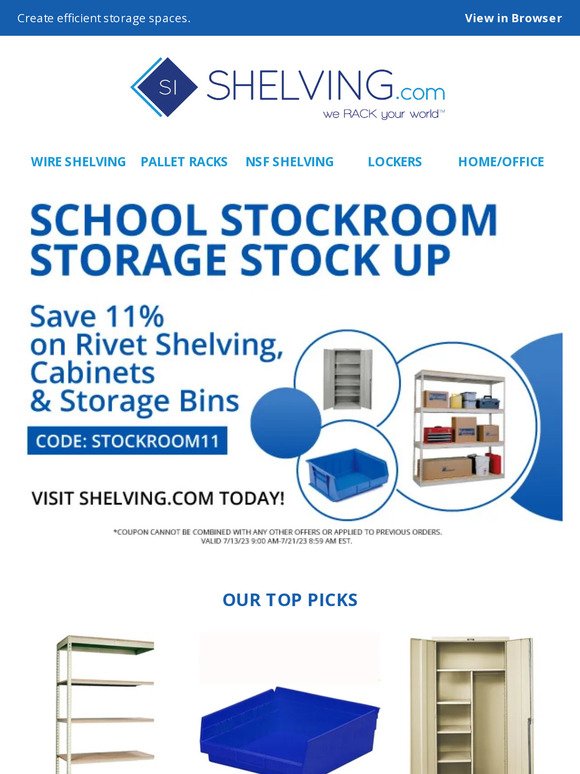 Maximize Stockroom Space With This Sale