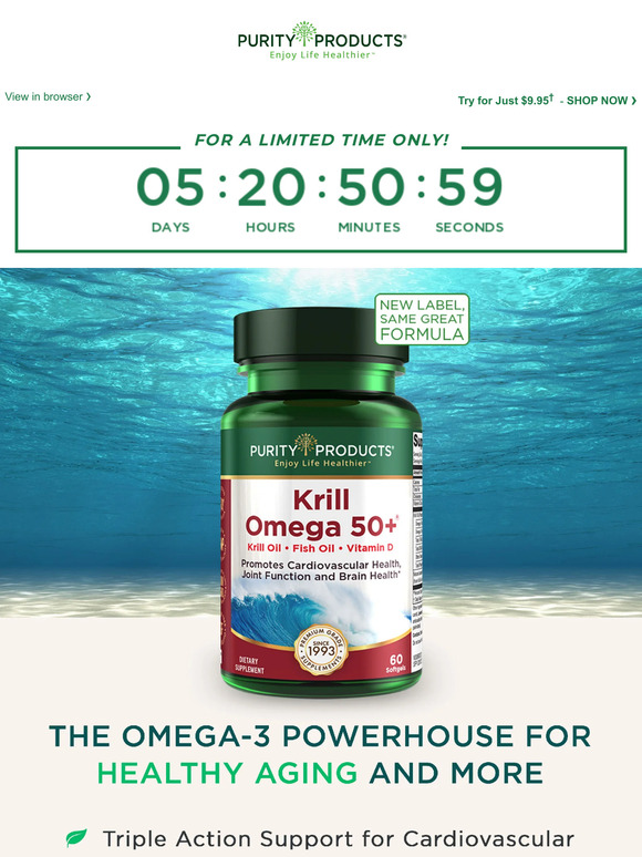Purity Products Get Your Daily Dose of Omega3s for Just 9.95! Milled
