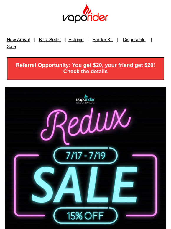 🔥LAST DAY of Redux Deal For Friday Flash SALE! Selected Items 15% OFF!!🔥