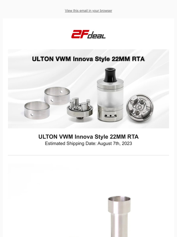 2Fdeal: New Products SteamShell & VWM Innova