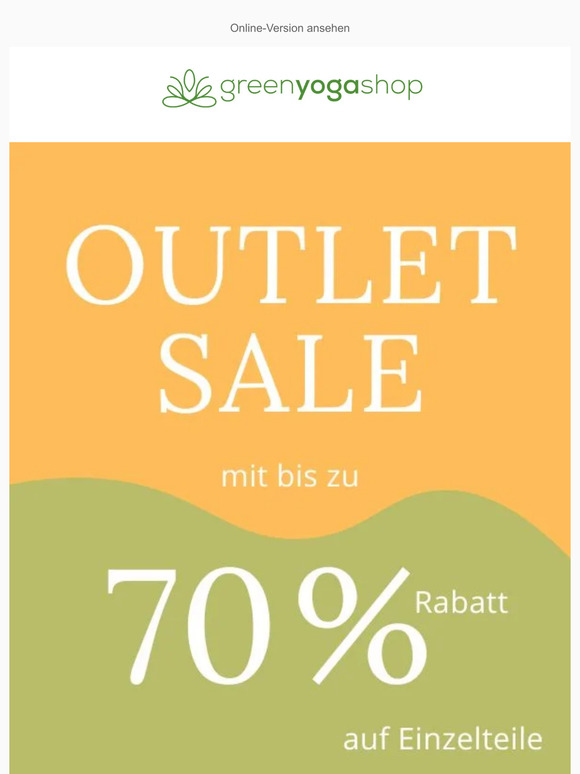 Outlet-Sale  | Einzelstücke mit über 70 % Rabatt