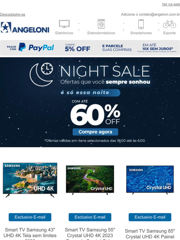 🌜Night Sale no AR com Ofertas de tirar seu sono!