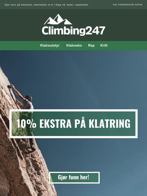 10% ekstra på klatring