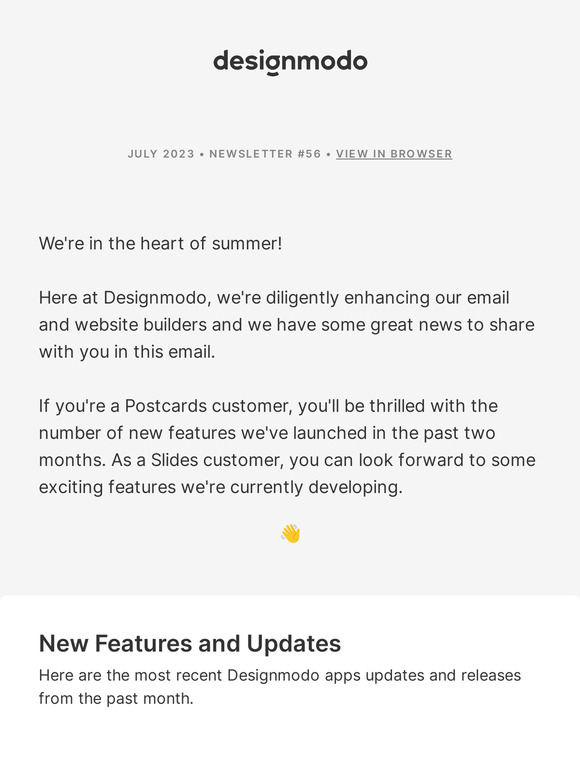 Announcing July Updates: Boost Your Email Marketing with Postcards, Figma Plugins, AI Tools & More
