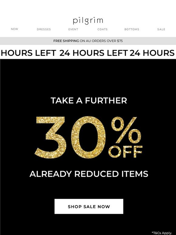 LAST 24 HOURS — EXTRA 30% Off Sale🔥