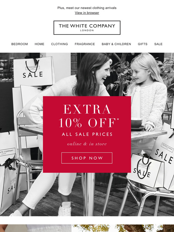 Take an extra 10% off all Sale prices