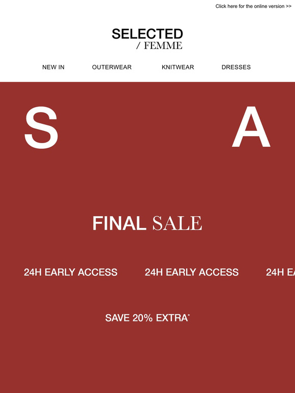 FINAL SALE | 24H EARLY ACCESS