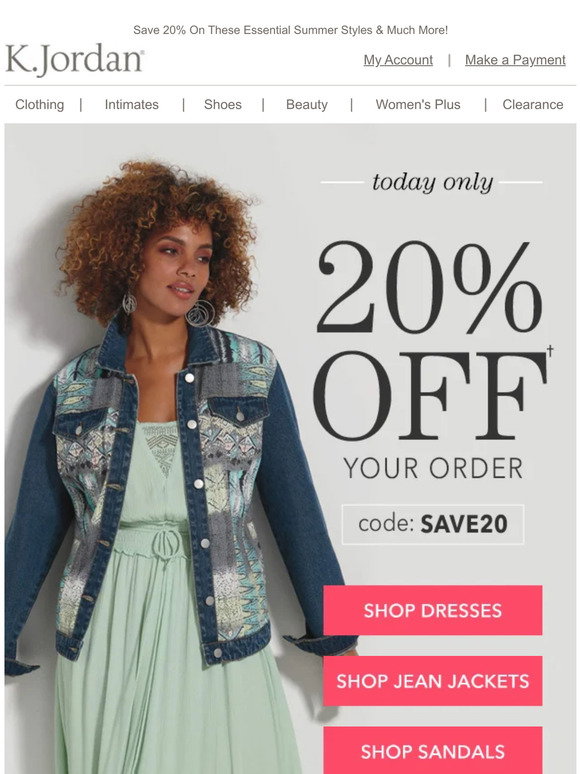 K Jordan: Just For You: A Day Of Summer Savings! | Milled