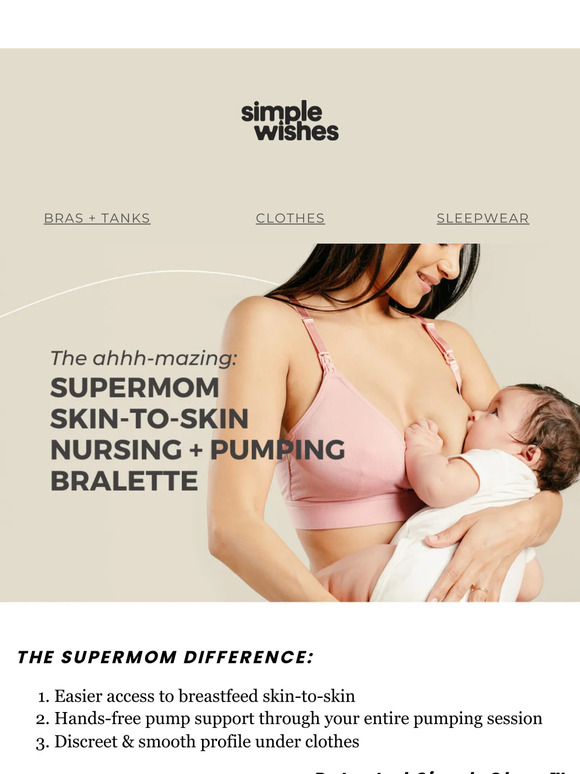 SuperMom Skin-to-Skin Nursing and Pumping Bralette