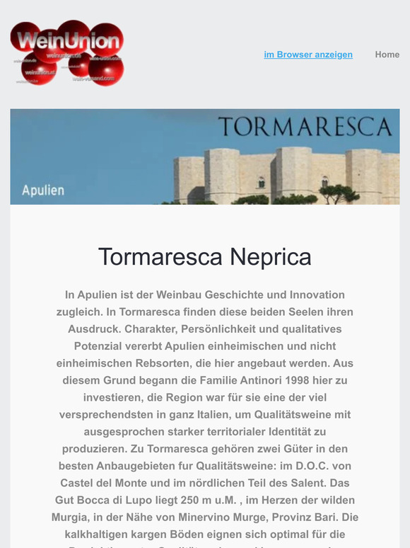Nepricia Tormaresca zum Superpreis